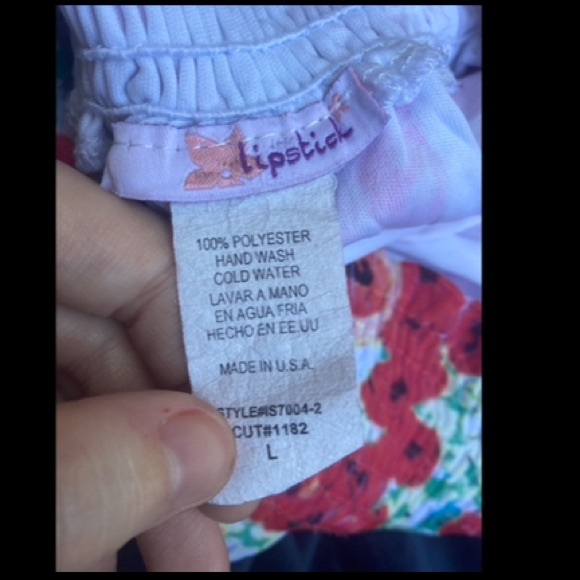 Y2K Floral Lipstick Skater Skirt - Picture 3 of 6